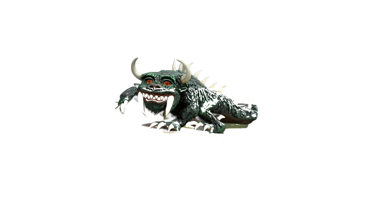 Illustrated green Hodag creature